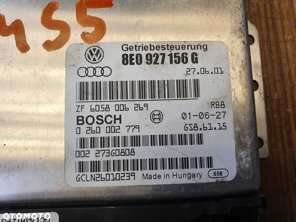 Komputer 8E0927156G 0260002779 Moduł Sterownik Skrzyni Biegów 3.0 V6 ASN Audi A4 B6 B7 - 2