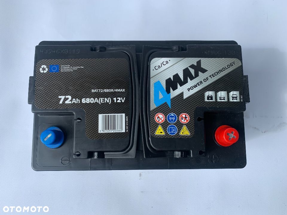 Nowy Akumulator Rozruchowy 4MAX 12V 72Ah/680A - 1