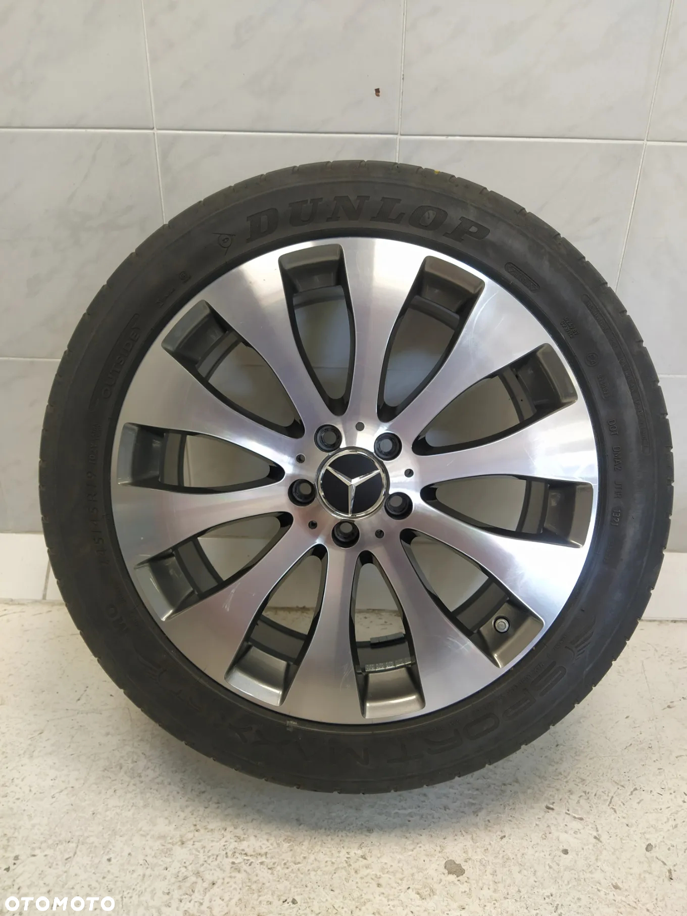 MERCEDES 8X19 4x FELGI ALUMINIOWE R19 5X112 ET38 OPONY 245/45 KOŁA 4X CZUJNIKI TPMS - 8