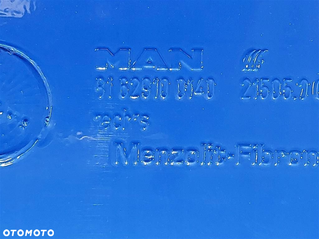 Spoiler Boczny ZAKABINOWY prawy Man TGX TGA Niebieski EURO 5 81629100140 - 8