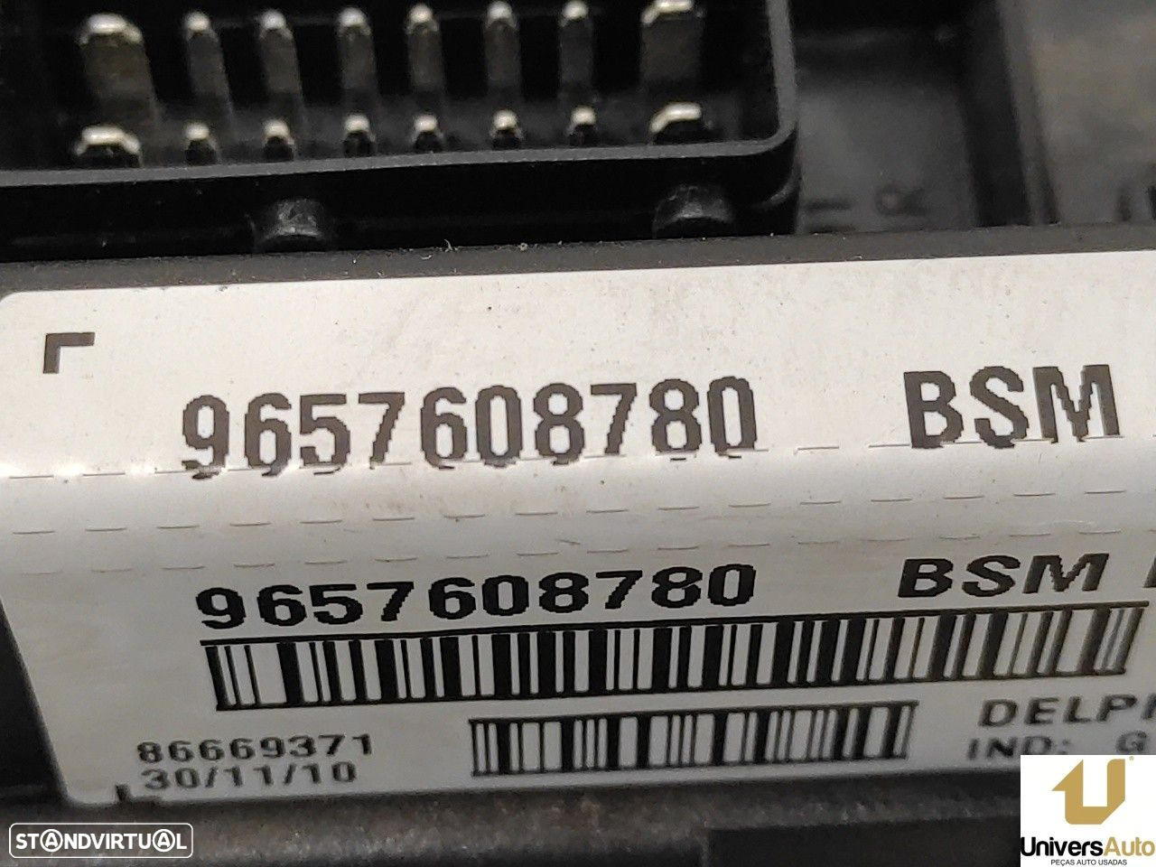 CAIXA RELÉS / FUSÍVEIS PEUGEOT 206+ 2011 -9657608780 - 5
