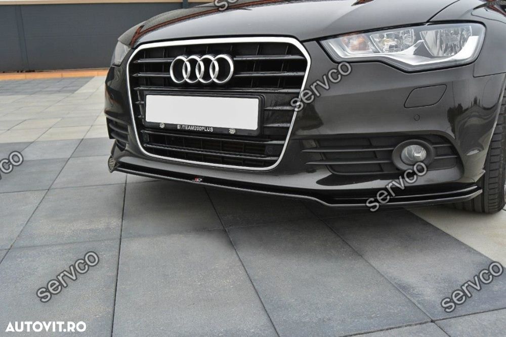 Prelungire splitter bara fata Audi A6 C7 4G 2011-2014 v1 Maxton Design - 4