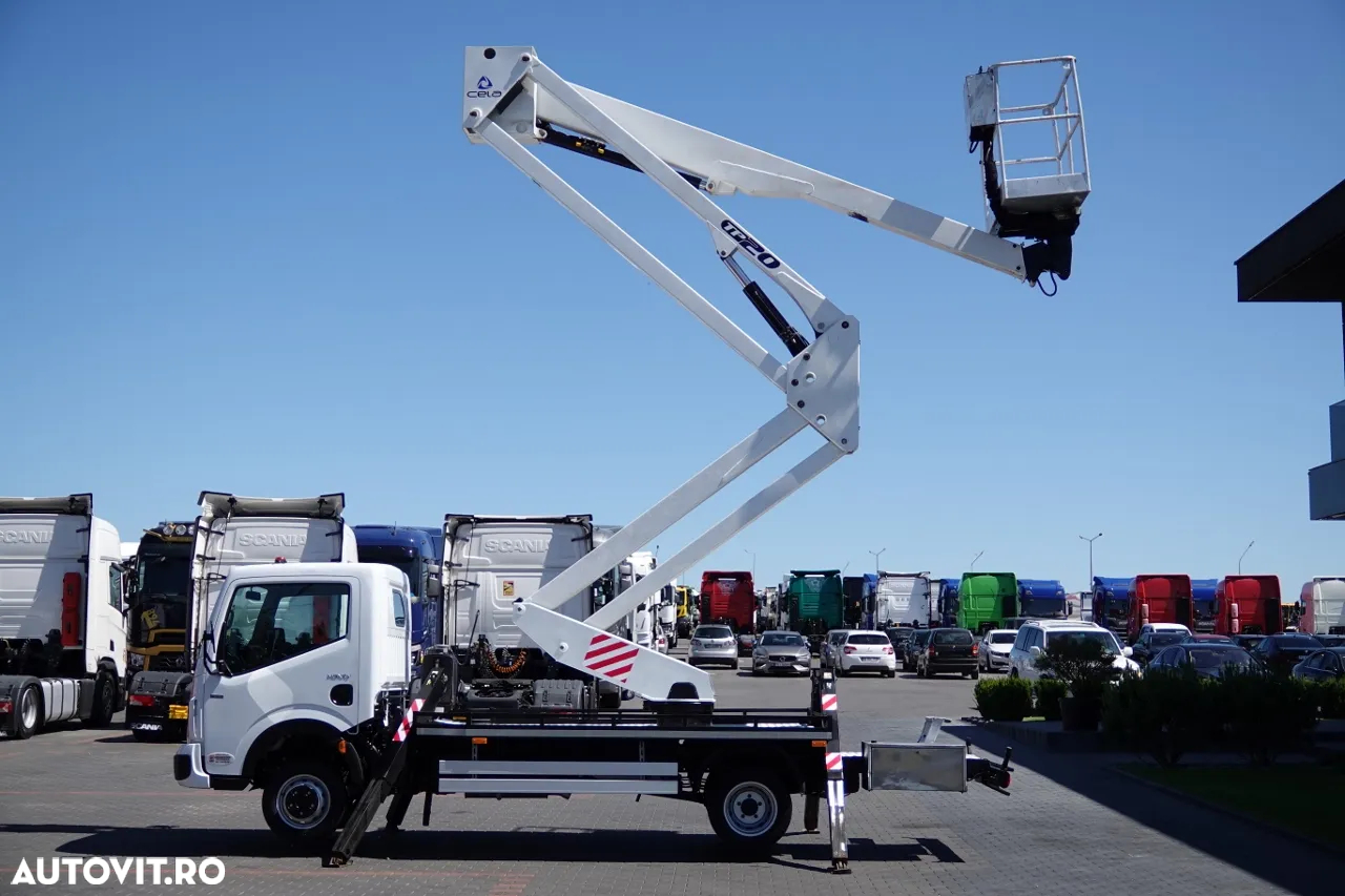 Renault MAXITY 110 DXI / ELEVATOR 20 METRI / ELEVATOR CU CULBIE TP20 / COȘ PENTRU 2 PERSOANE - 250 KG / 42.000 KM / CONTRACT POST-SERVICE - 5