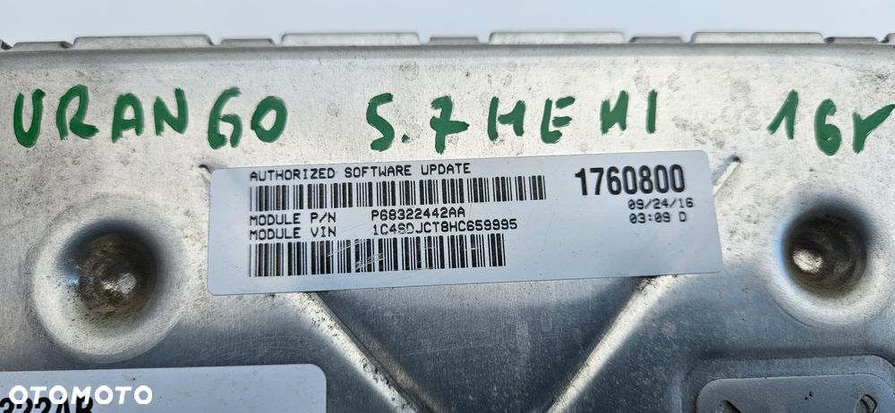 Dodge Durango LIFT 2014- 5.7 V8 HEMI RT Komputer silnika Sterownik P68322442AA P68243322AB - 5