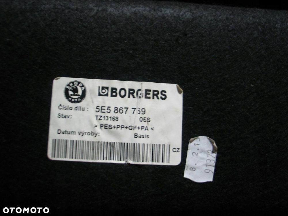 polka bagaznika skoda octavia 3 III 5E5867769 - 10