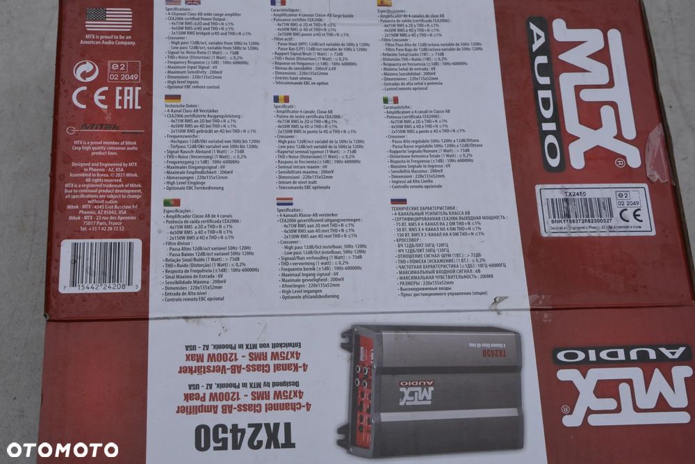 Wzmacniacz samochodowy MTX TX2450 - 3