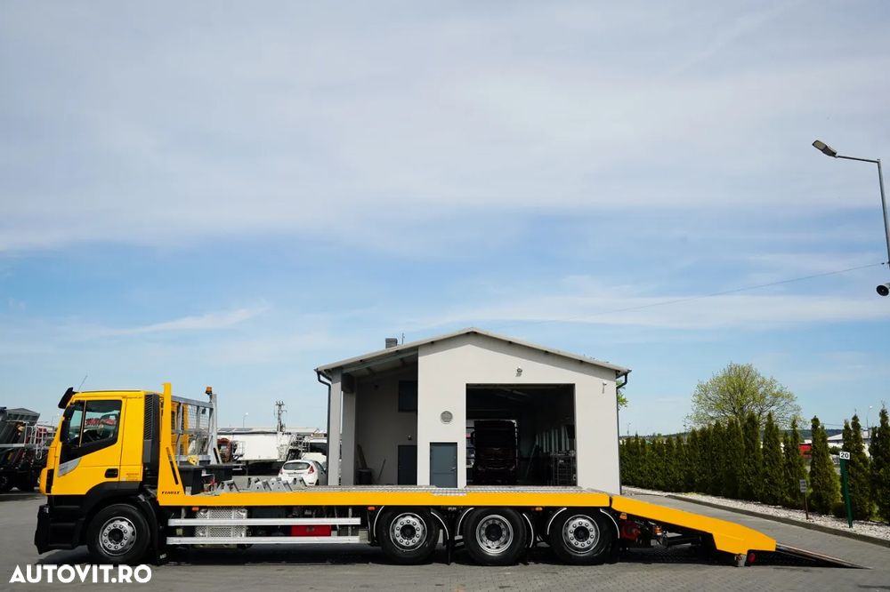 DAF STRALIS 420 / 8X4 / AUTOTURISM CAMION / PLATFORMĂ 10 M / ROTIERE HIDRAULICE / 2 AXE DE RIDICARE ȘI DIRECȚIE / COMPLET AIRMATIC / CAMERĂ / - 5