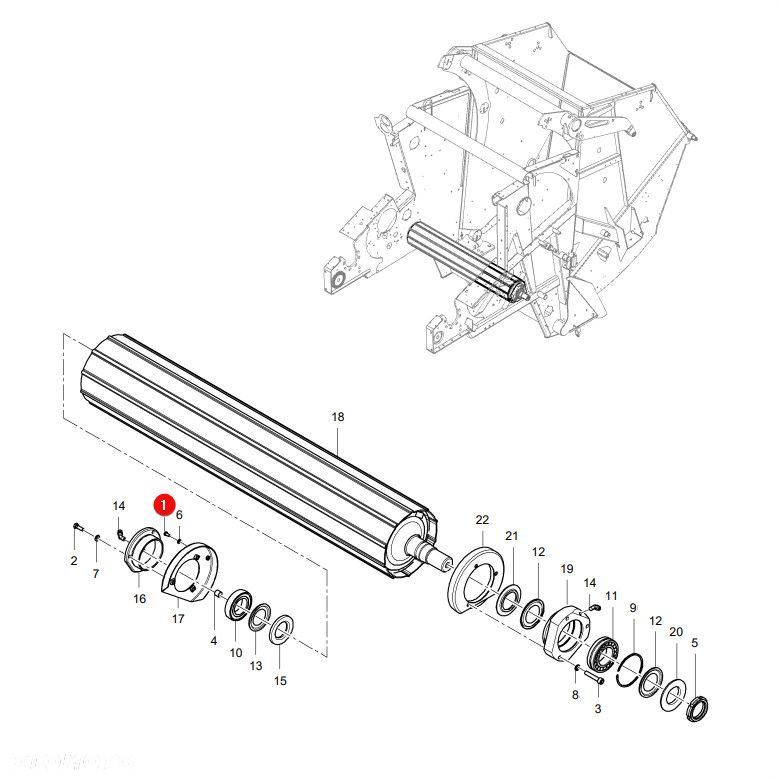 Śruba sześciokątna Massey Ferguson Lely 0901-20-43-00 Oryginał - 2