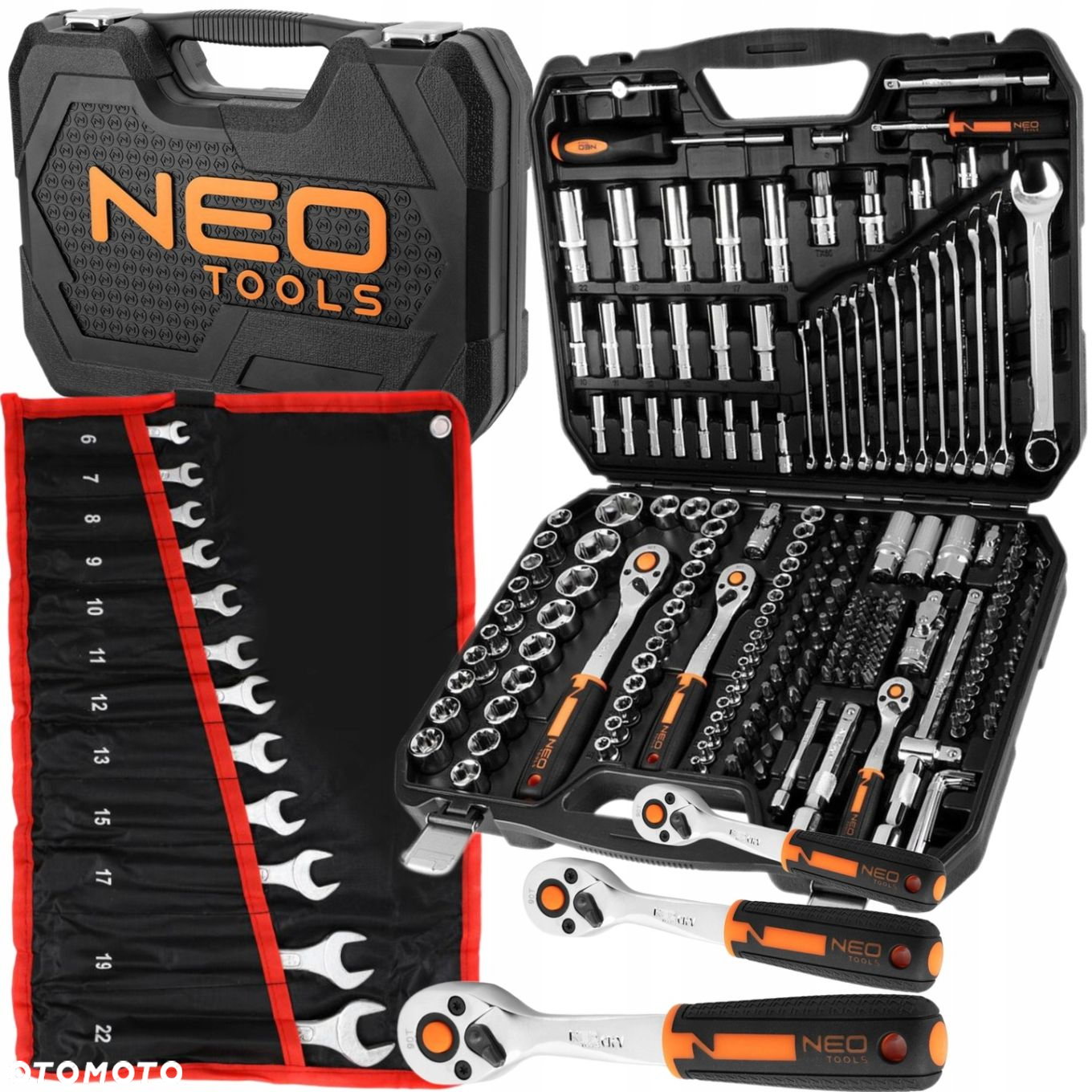 NEO ZESTAW KLUCZY NASADOWYCH 219EL 1/2" 1/4" 3/8 TORX BITY 6-22mm PŁ-OCZ - 14
