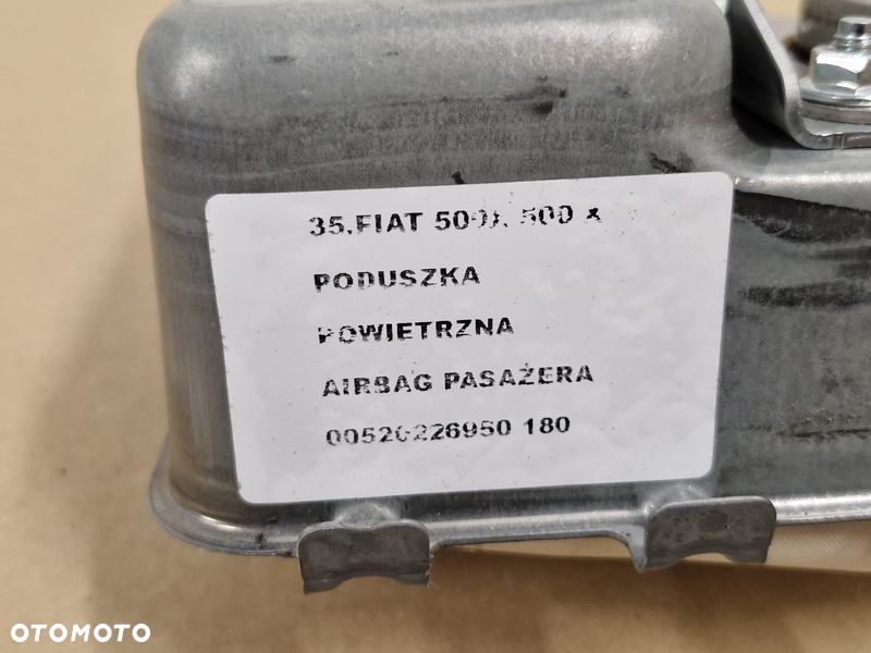fiat 500x 500 x poduszka powietrzna airbag pasażera 00520226950 - 7