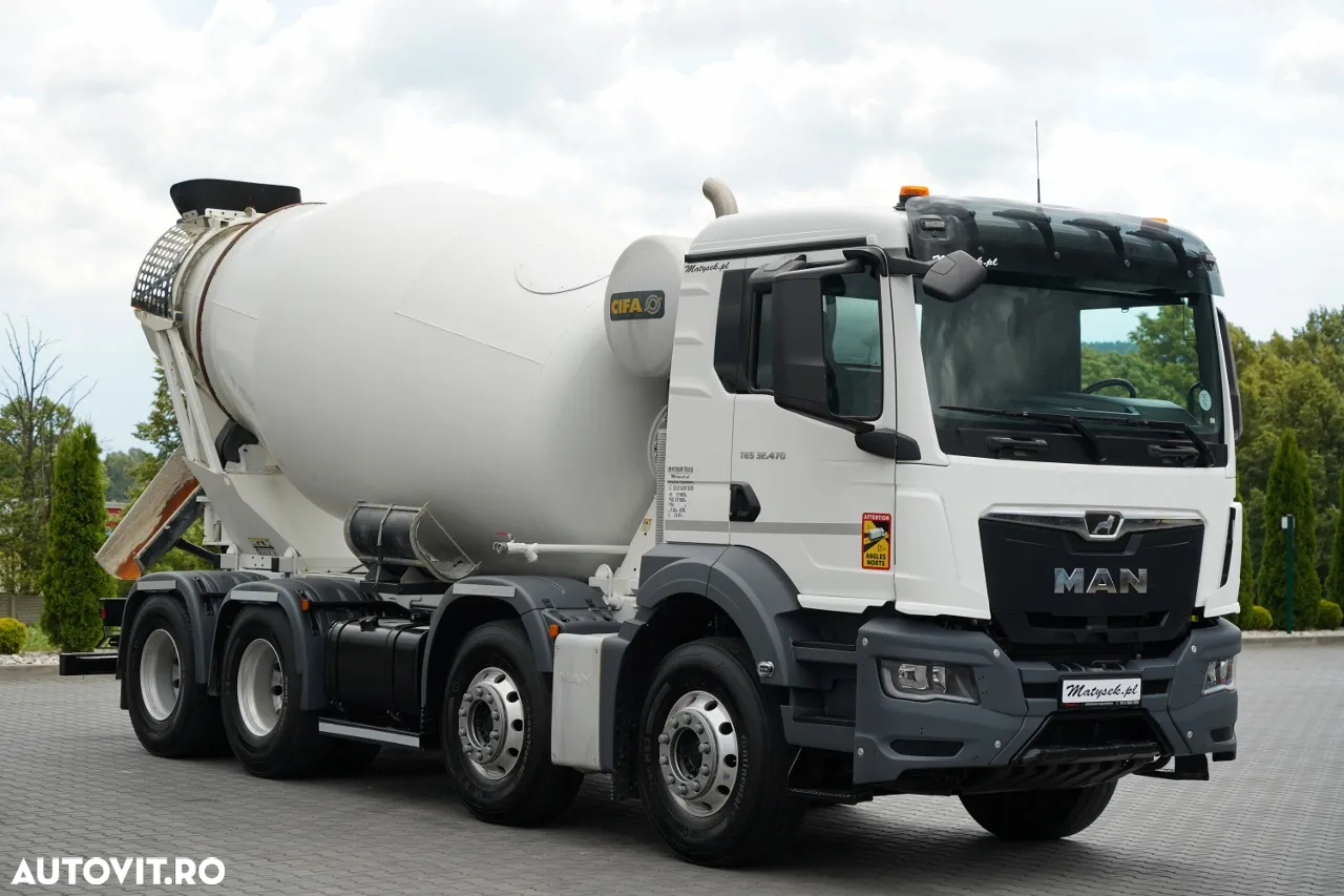 MAN TGS 32.470 / 8X4 / BETONIERĂ / 9 M3 / CIFA / JANTE DIN ALIAJ / EURO 6 / CONTRACT DE SERVICE POST-SERVICE - 6