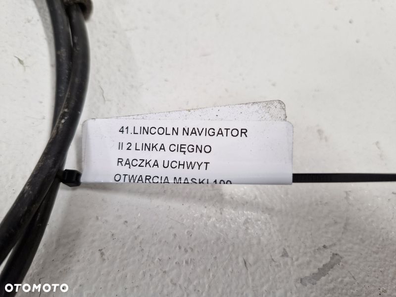 lincoln navigator 2 ii linka cięgno rączka uchwyt otwierania maski - 6