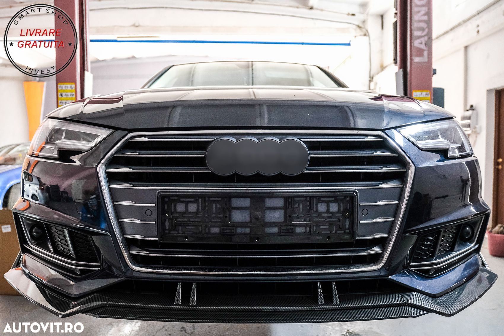Prelungire Bara Fata Lip Audi A4 B9 8W S-Line (2016-2018) Carbon Look- livrare gratuita - 17