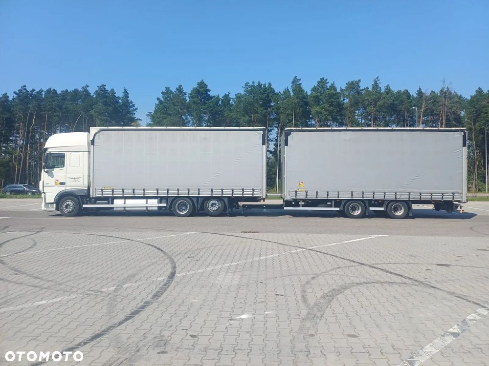 DAF XF 480 SUPER SPACE CAB / ZESTAW TANDEM PRZEJAZDOWY 120 M3 / SSC / ACC /EURO 6 - 7