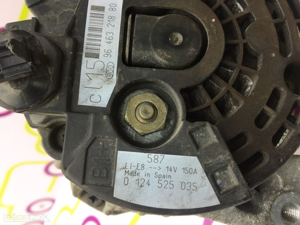 Alternador Peugeot 307 1.6HDi  110Cv de 2008 - Ref : 9646321880 - NO50058 - 3