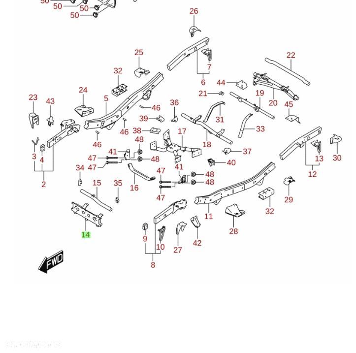 SUZUKI JIMNY 2018 - ELEMENT RAMY PRZÓD - 4