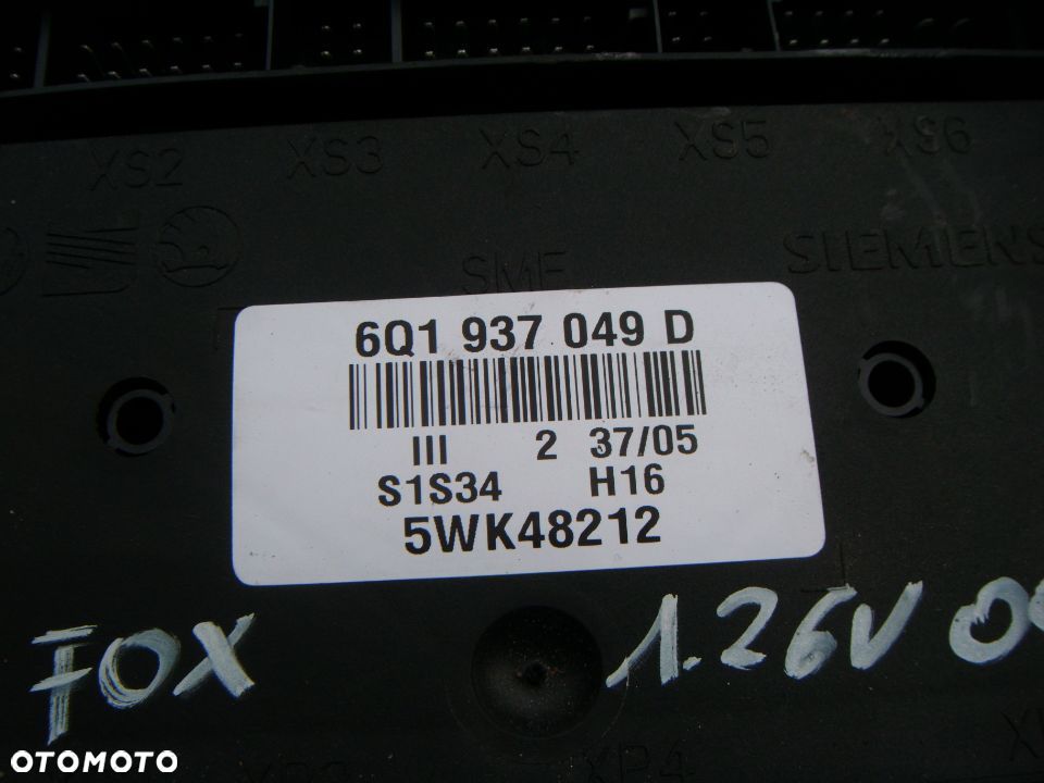 vw fox 05r moduł komfortu 6q1937049d - 2