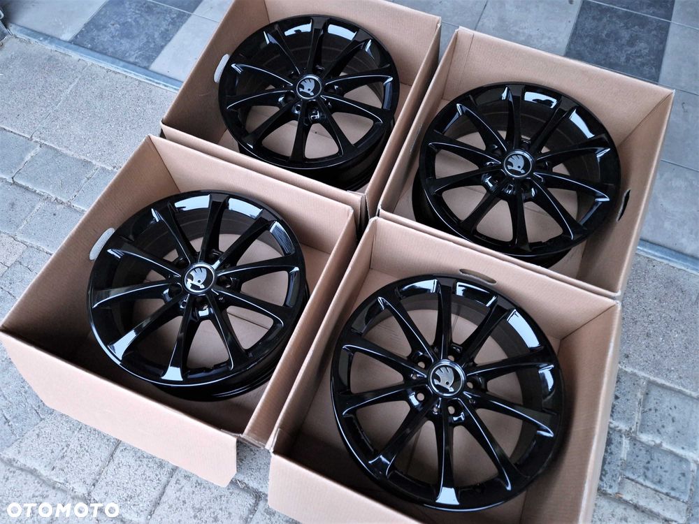 Alufelgi 17 5x112 Skoda Octavia Kodiaq Superb Yeti Karoq Czarne ! 626# - 6