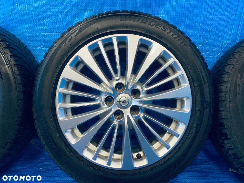 KOŁA KOŁO 18 FELGA ALUMINIOWE ALUSY 18" x 7,5J  5X108 ; 65,1mm ET49 KOMPLET ; OPONY ZIMOWE ZIMA BRIDGESTONE ; OPEL GRANDLAND X ASTRA L ZAFIRA LIFE ; CITROEN C4 C5 C6 ; PEUEGOT 407 508 605 607 3008 5008 ORYGINAŁ OPEL - 5