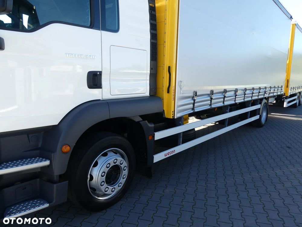 MAN TGM 18.340 / FIRANKA + WINDA / ZESTAW 38 EURO PALET / - 19