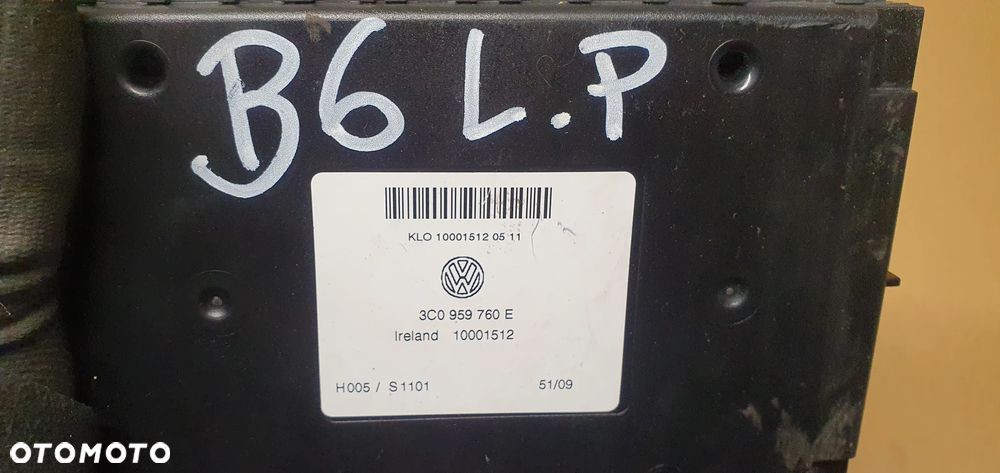 Moduł sterownik fotela kierowcy lewy przód VW Passat B6 3C0959760E - 6