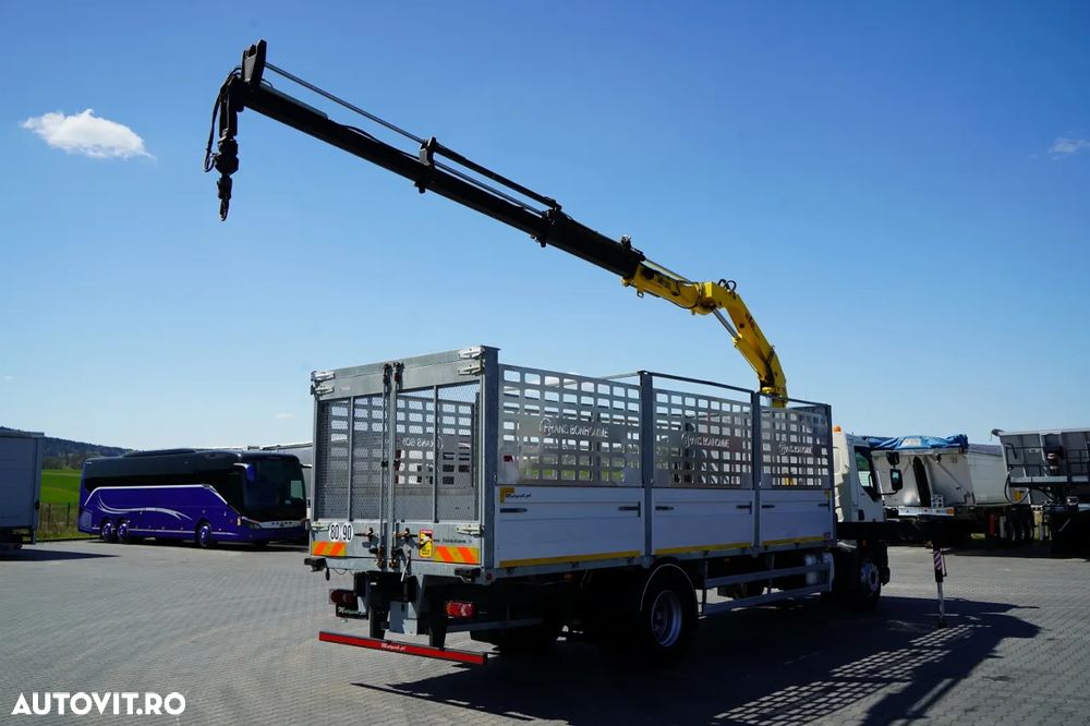 DAF LF 250 / 4X2 / LIVRARE - 7.30 + HDS HYVA HB 150XE3 / RADIOCOMANDĂ / ROTATOARE / MAX. CAPACITATE DE RIDICARE: 5200 KG / FURCĂ PENTRU PALEȚI / EURO 6 - 5