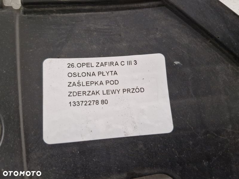opel zafira c iii 3 osłona płyta zaślepka pod zderzak lewy przód 13372278 - 2