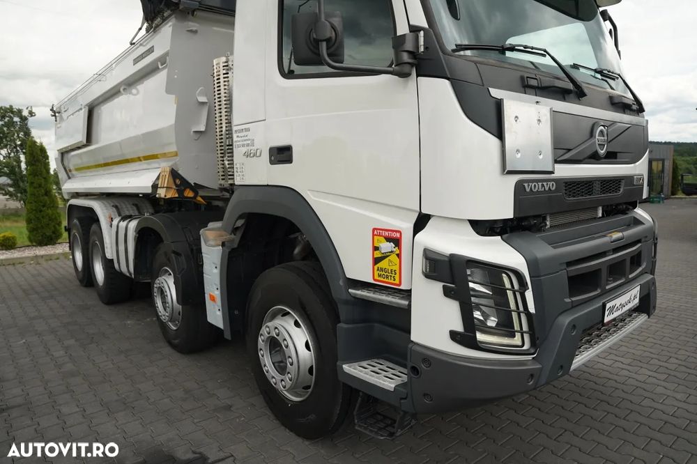 Volvo FMX 460 / 8x4 / BASCULATOR SPATE / CLAPETĂ HIDRAULICĂ / I-SHIFT / PERDĂ ELECTRICĂ / EURO 6 / - 16