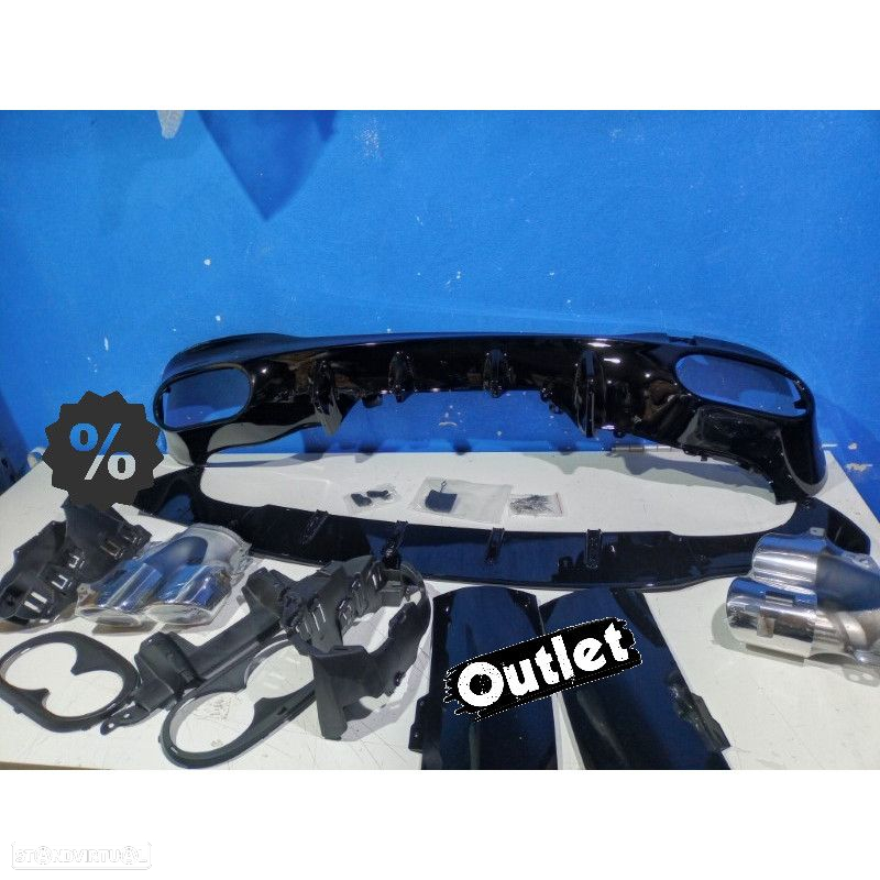 C010649C1 DIFUSER MERCEDES CLA C118 19- LOOK AMG PRETO BRILHANTE + PONTEIRAS ESC - 7