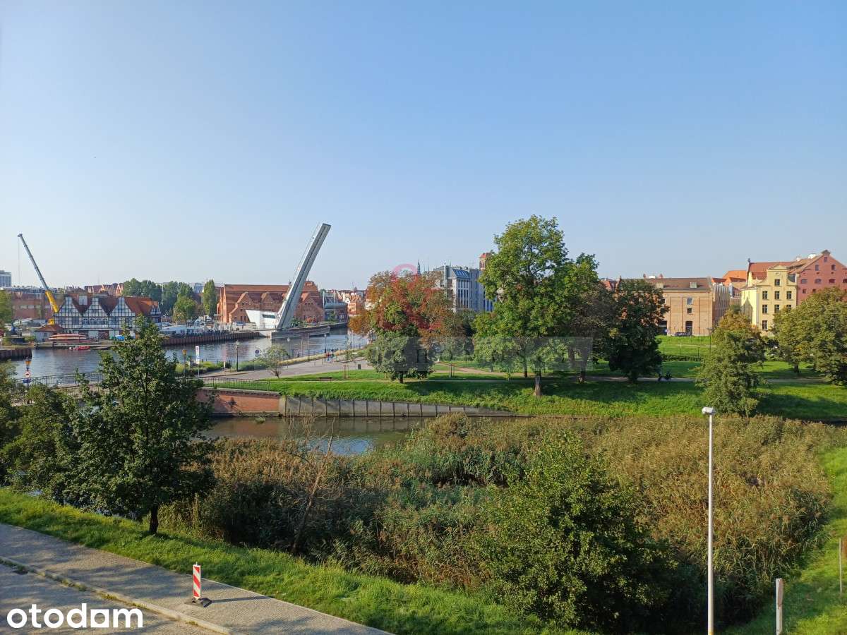 Przestronny apartament z widokiem na Motławę