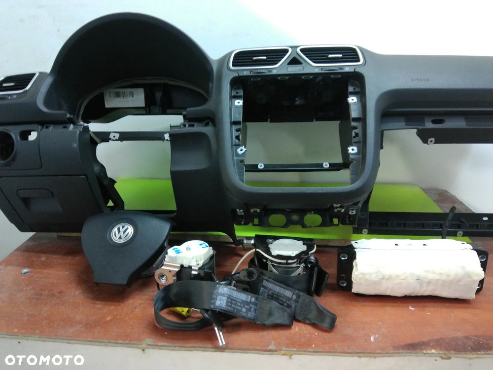 VW EOS 06-> DESKA ORYGINAŁ KONSOLA AIRBAG AIRBAGI PASY