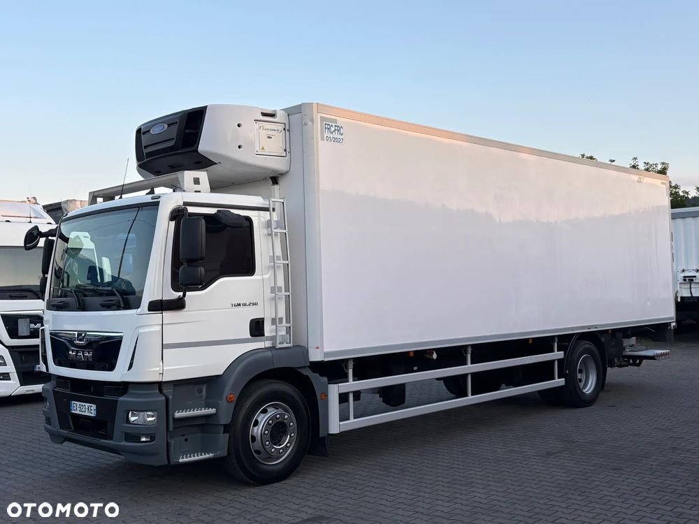 MAN TGM 18.290 ◼️ Chłodnia + Winda ◼️ 2018 ◼️ 329 tys. km ◼️ Automat ◼️ Carrier Supra 1150 Multitemp Silent ◼️ Drzwi boczne - 5