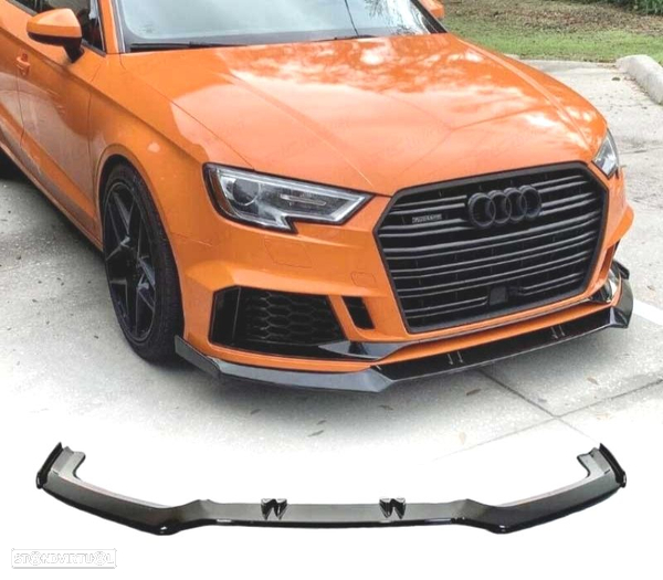 SPOILER LIP FRONTAL PARA AUDI A3 RS3 16- PRETO