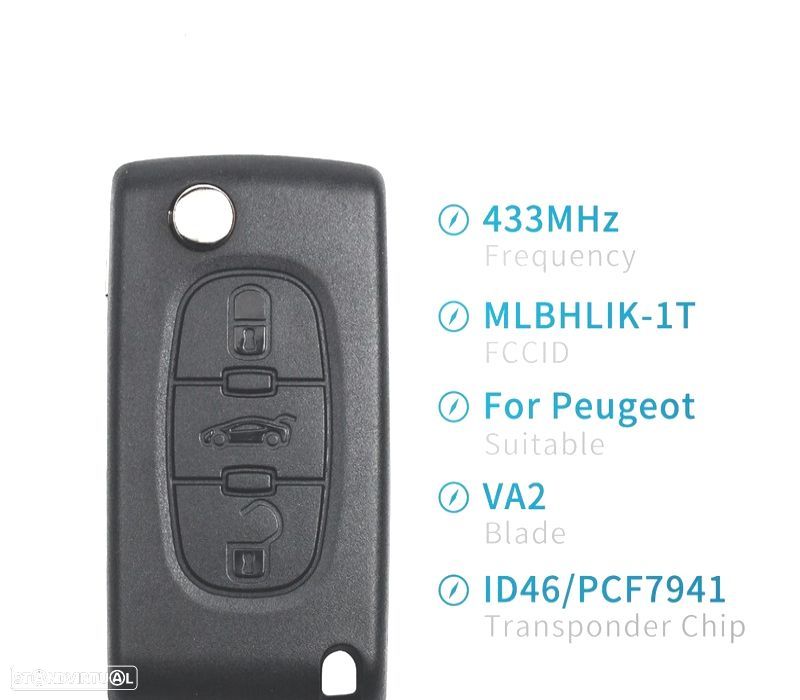 CHAVES COMPLETA PARA PEUGEOT E CITROEN VA2 - 1