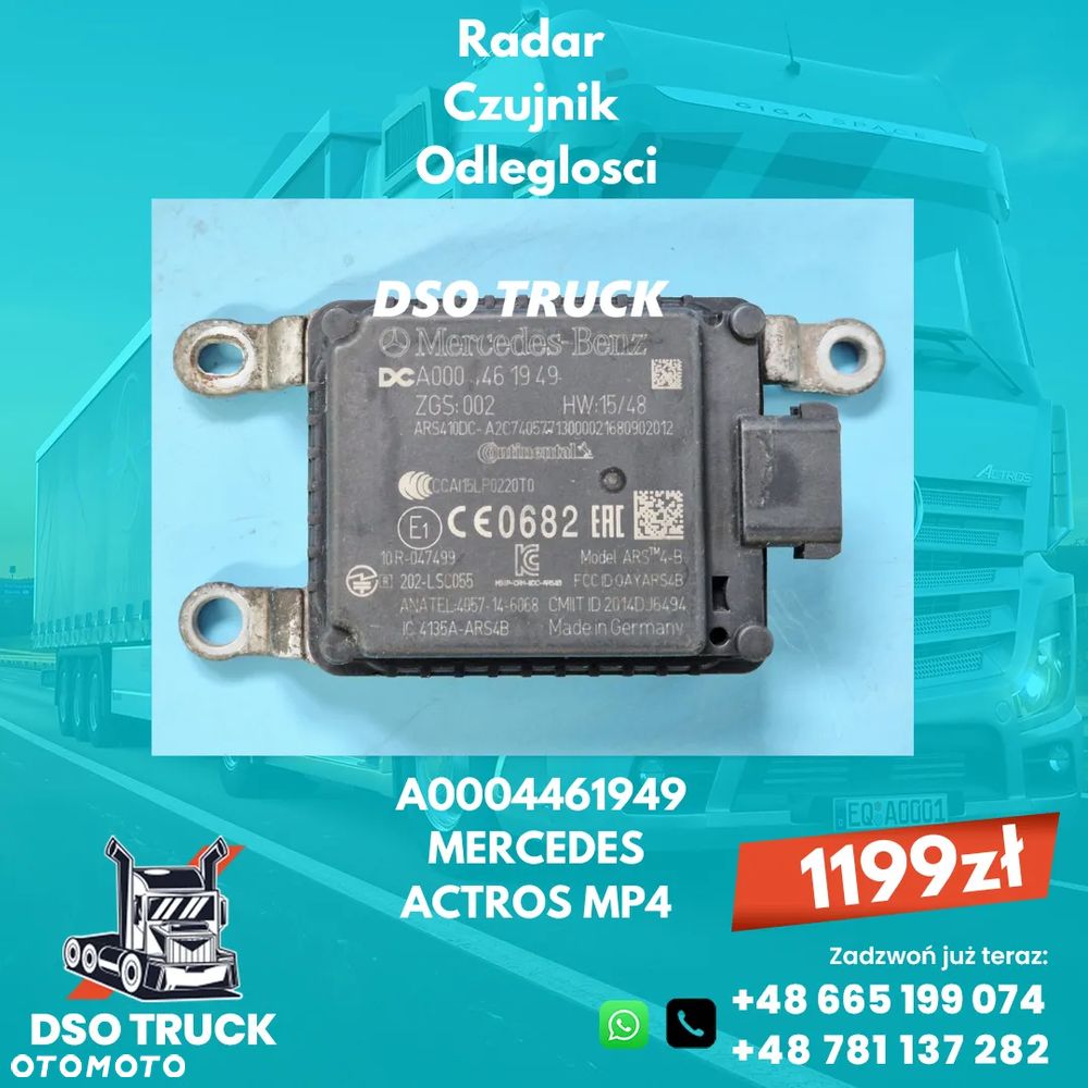 Radar czujnik odleglosci Mercedes MP A0004461949 ZGS 002 - 1