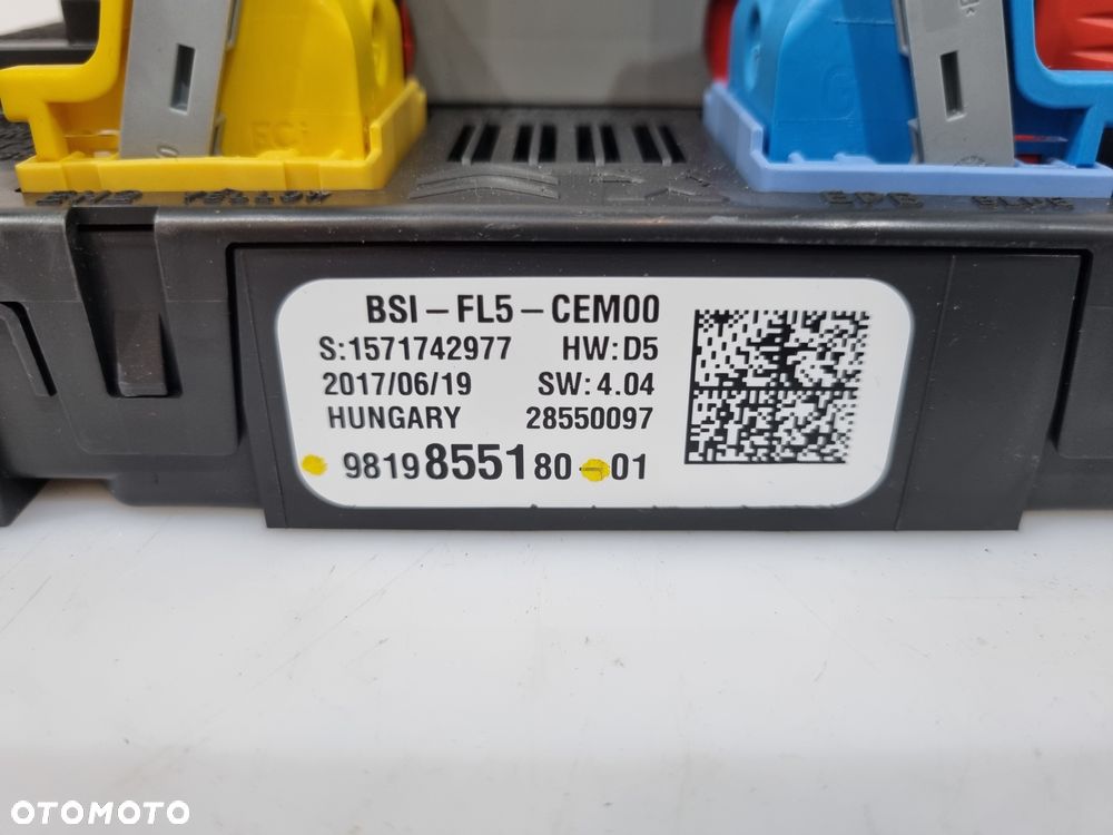 PEUGEOT CITROEN TOYOTA STEROWNIK MODUŁ BSI FL5 9819855180 - 5