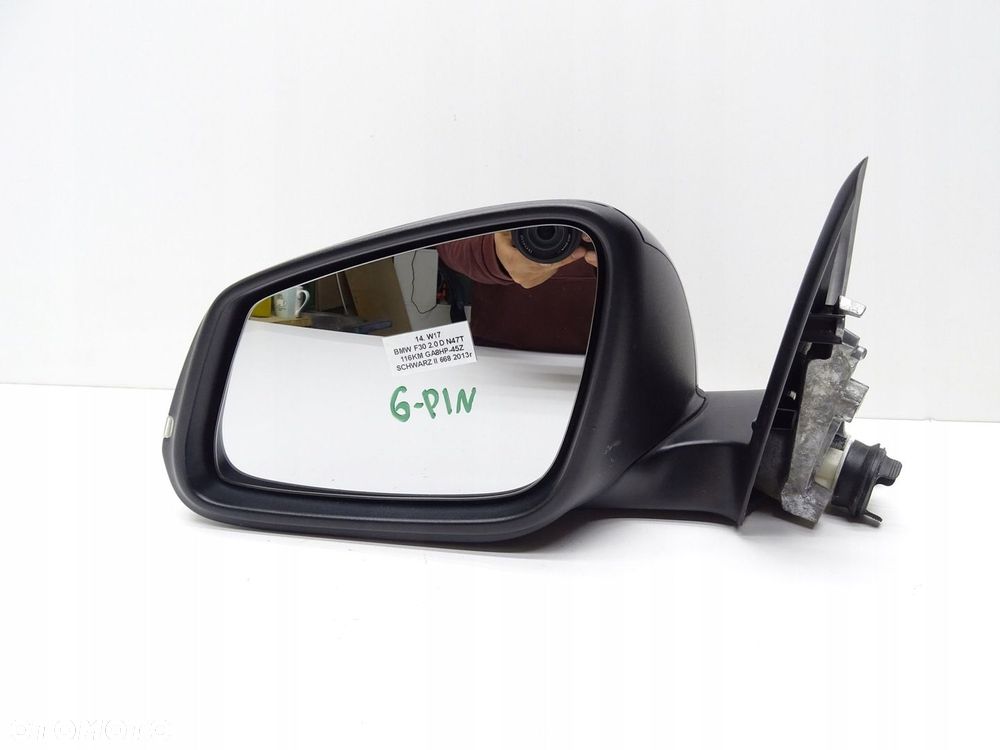 LUSTERKO LEWE LEWY PRZÓD PRZEDNIE BMW F30 SCHWARZ II 668 6 PIN - 1