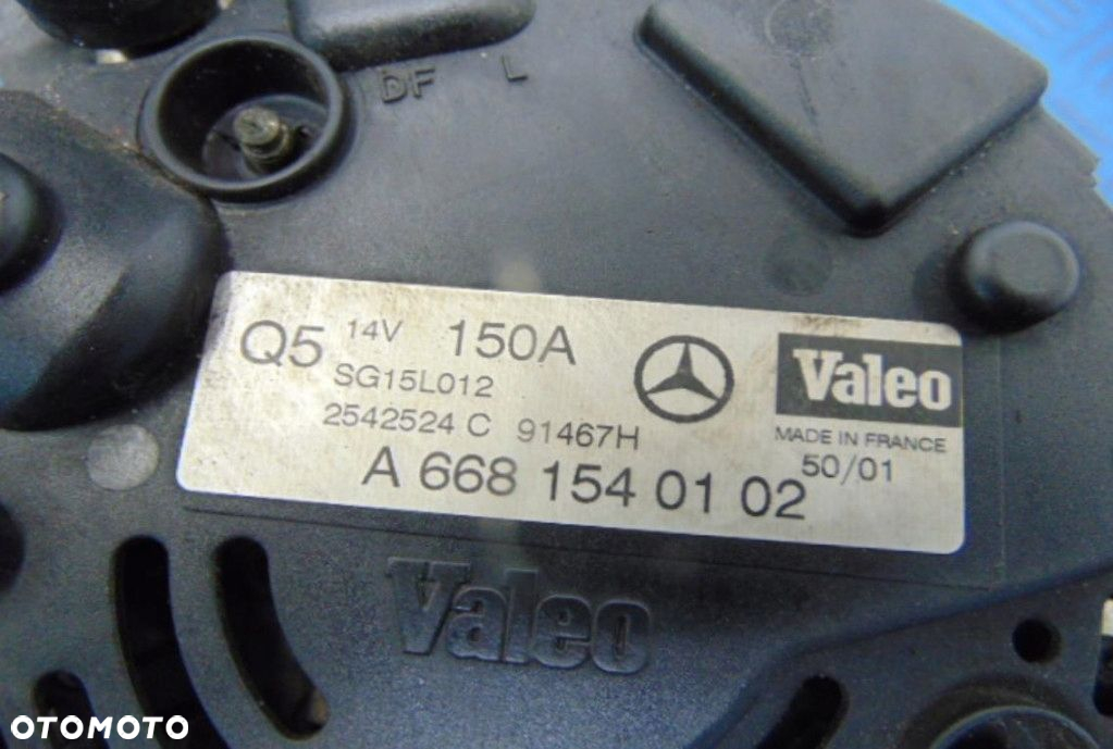 MERCEDES A KLASA W168 1.7D ALTERNATOR A6681540102 - 6