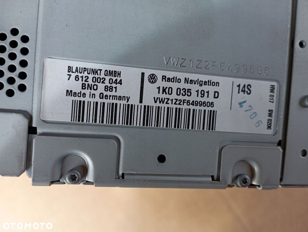 VW PASSAT B6 RADIO CD NAVI 1K0035191D - 5