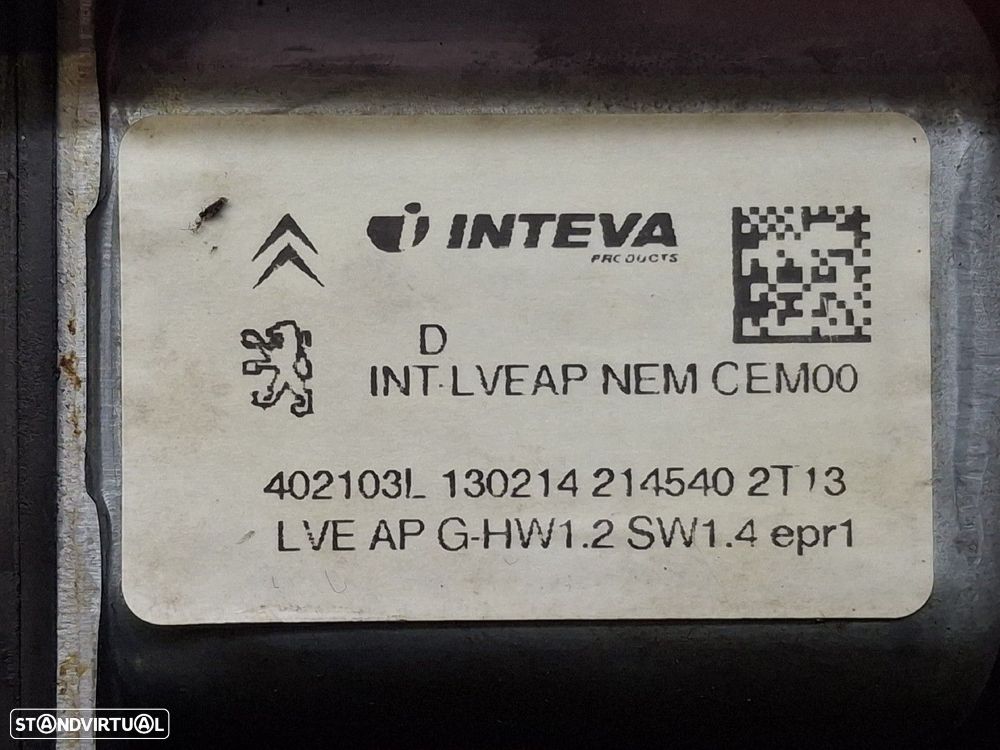 Elevador Frente Esquerdo Electrico Peugeot Partner Caixa - 3