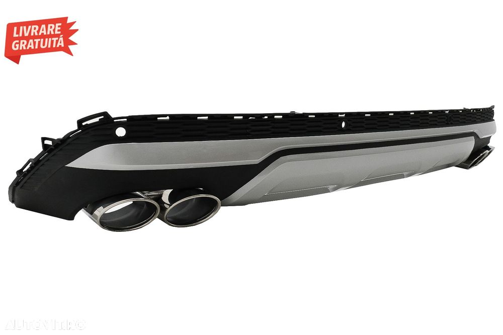Difuzor Bara Spate Evacuare Dubla Audi Q7 SUV 4M Facelift (2020-2025)- livrare gratuita - 3