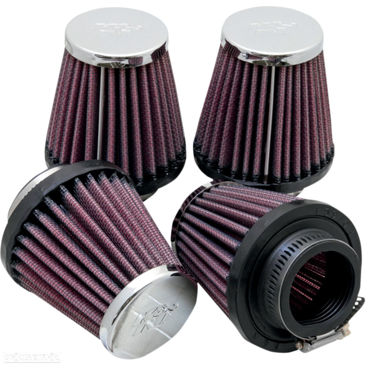 filtro de ar desportivo k&n set (4) round tapered suzuki/kawasaki/honda rc-2314 - 1