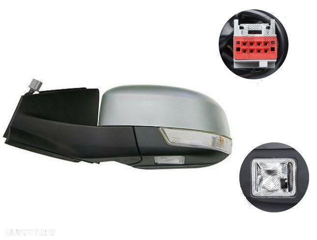 Oglinda exterioara Ford Mondeo (Ba7), 09.2010-02.2015, Stanga, reglare electrica; grunduit; incalzita; geam asferic; cromat; pliere electrica; cu semnalizare; cu lampa perimetru - 1