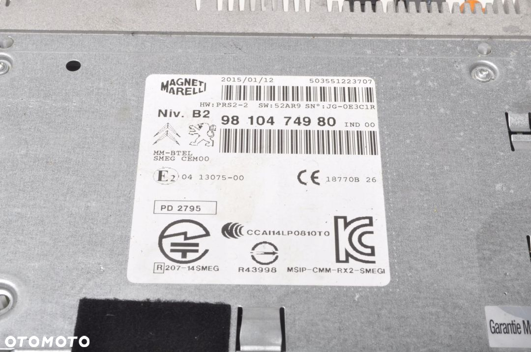 CITROEN C4 CACTUS RADIO NAWIGACJA 9810474980 - 2