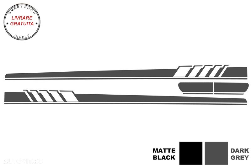 Stickere Laterale Gri Inchis Mercedes C-Class C205 Coupe A205 Cabriolet (2014-) C6- livrare gratuita - 2