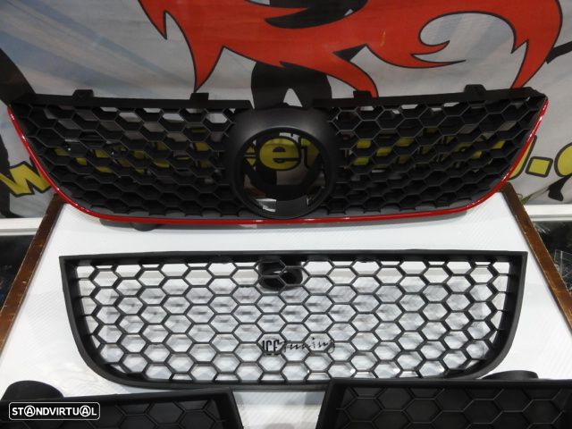 Kit 4 grelhas de para-choques vw polo 9N3 05-09 GTI LOOK abs (plastico) - 6