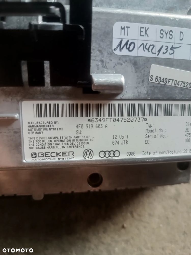 Audi A6 C6 wyświetlacz monitor ekran nawigacji 4F0919603A - 2