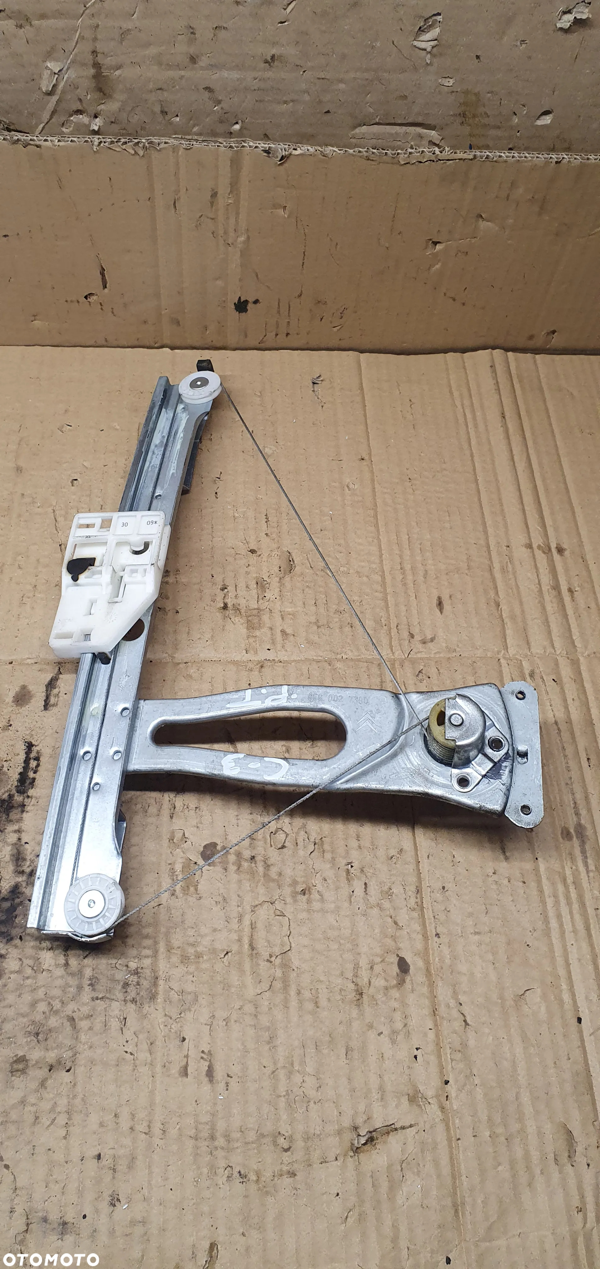 Mechanizm podnośnik szyby prawy tył Citroen C3 I 9680027380 - 4