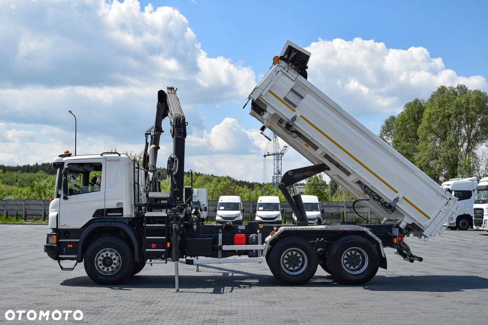 Scania P410 / 6x4 / EURO 6 / HDS HIAB X-HIDUO 158 B-3 / WYSUW x3 / ROTATOR / CHYWTAK / STEROWANIE RADIOWE / WYWROTKA / HYDROBURTA / AUTOMAT / KAMERA COFANIA / NAWIGACJA / HAK-ZACZEP / NISKI PRZEBIEG / 2018 / SERWISOWANY / SPROWADZONY - 24