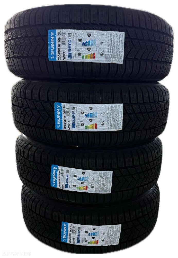 Set complet pentru Dacia Stepway, Dacia Jogger, Dacia Sandero, jante otel 6.5x16 4x100 Et 40 + anvelope iarna 205 60 r16 Sunny - 1